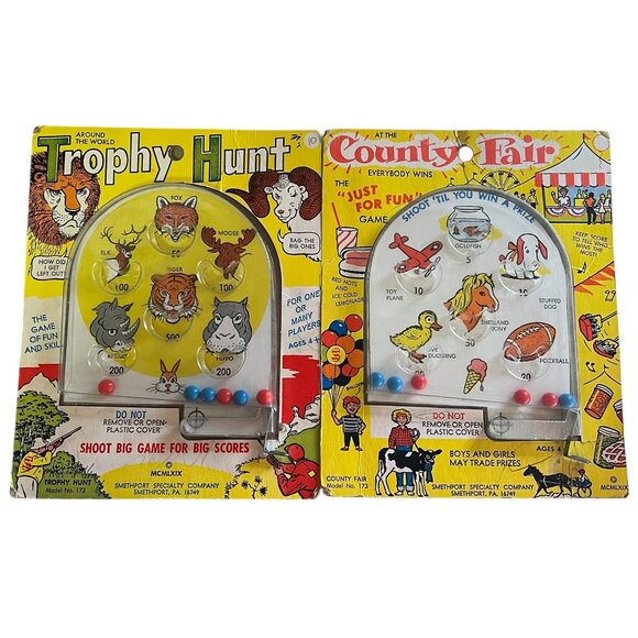 Vintage Pinball Game Trophy Hunt #172 & County Fair #173 Lot Of 2 1960's USA The - Picture 1 of 5